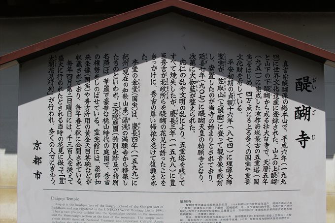 4醍醐寺の立て札