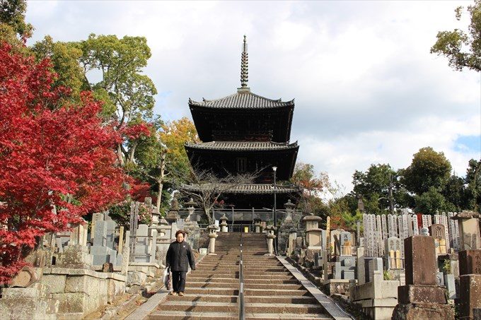 57三重塔と紅葉