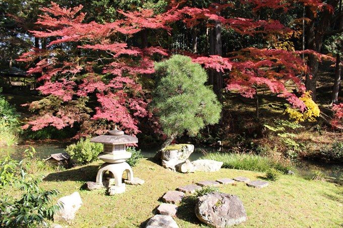 41灯籠と紅葉