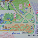 金閣寺の駐車場境内案内図-01