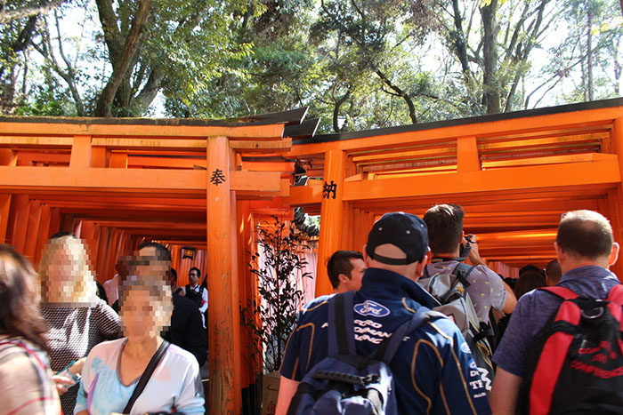 35.千本鳥居の入り口は大混雑でした